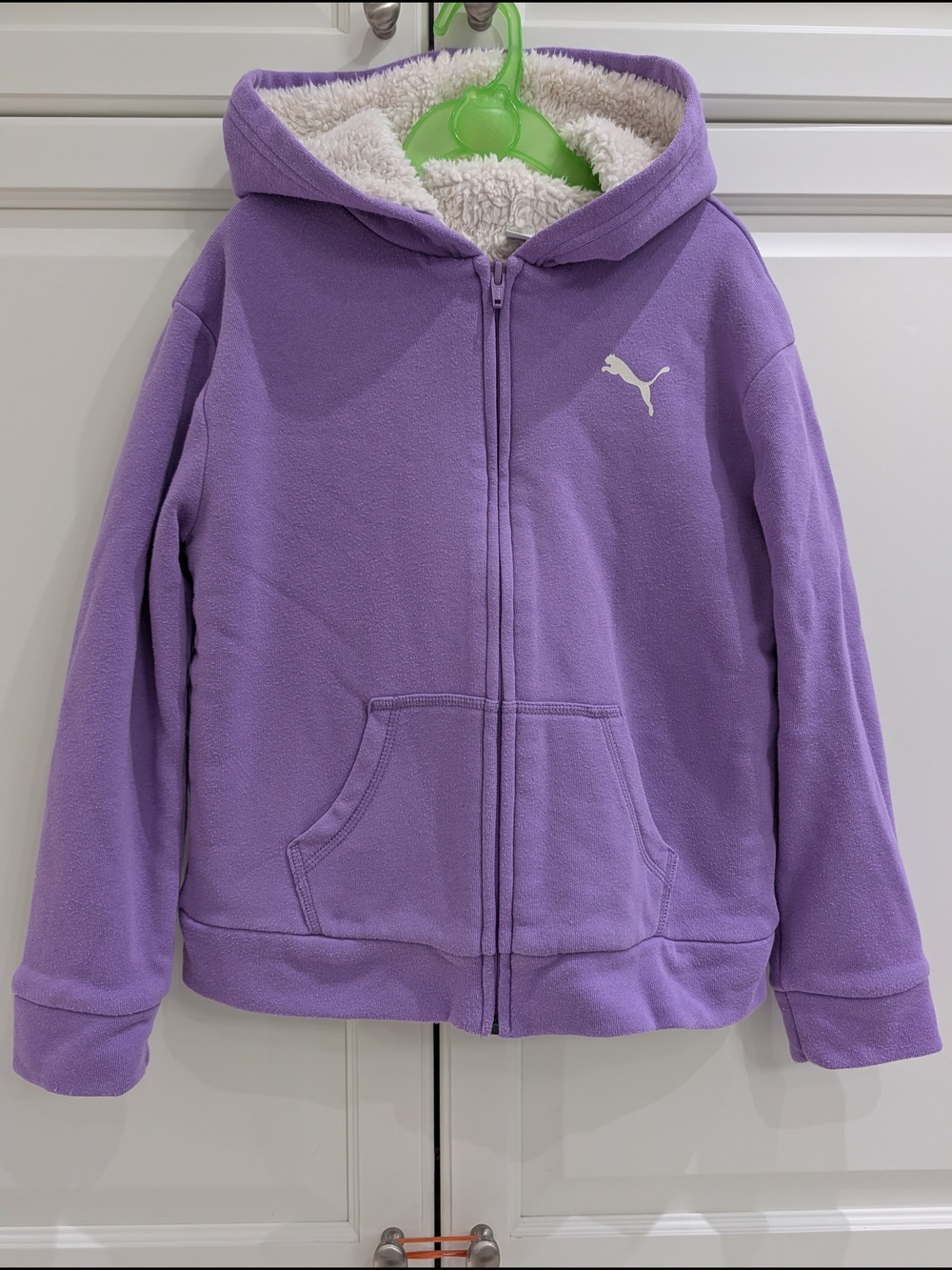 2/$25 Puma Girls Sherpa-Lined Hoodie – Size M (7/8) – Purple